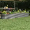 Image de vidaXL Lit surélevé de jardin Acier galvanisé 260x40x36 cm gris