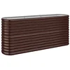 Image de vidaXL Lit surélevé de Jardin Acier Enduit de Poudre Marron