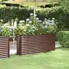 Image de vidaXL Lit surélevé de jardin Acier galvanisé marron
