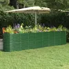 Image de vidaXL Lit surélevé de jardin Acier enduit de poudre 332x40x68 cm Vert