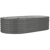 Image de vidaXL Pot de Jardin en Acier Peint en Poudre 152 x 80 x 36 cm Gris