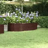 Image de vidaXL Lit surélevé de jardin Acier galvanisé marron
