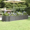 Image de vidaXL Lit surélevé de jardin Acier galvanisé 224x80x36 cm gris