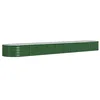 Image de vidaXL Lit surélevé de Jardin Acier Enduit de Poudre 440x80x36 cm Vert