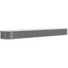 Image de vidaXL Lit surélevé de Jardin Acier Enduit de Poudre 440x80x36 cm Gris