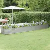 Image de vidaXL Lit surélevé de jardin Acier galvanisé Argenté