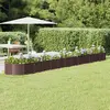 Image de vidaXL Lit surélevé de jardin Acier galvanisé marron
