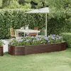 Image de vidaXL Lit surélevé de jardin Acier galvanisé marron