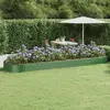 Image de vidaXL Lit surélevé de jardin Acier galvanisé 523x140x36cm Vert