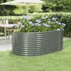 Image de vidaXL Lit surélevé de jardin Acier galvanisé 175x100x68cm gris