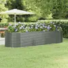 Image de vidaXL Lit surélevé de jardin Acier galvanisé 322x100x68cm gris