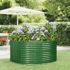 Image de vidaXL Jardinière surélevée Vert 140 x 140 x 68 cm Acier galvanisé