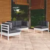 Image de vidaXL Salon de jardin 4 pcs avec coussins bois de pin massif