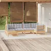 Image de vidaXL Salon de jardin 6 pcs avec coussins gris Bois de pin massif