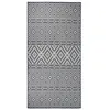 Image de Tapis à tissage plat d extérieur 100x200 cm Rayures bleues