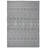 Image de Tapis à tissage plat d extérieur 160x230 cm Rayures bleues
