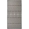 Image de vidaXL Tapis à Tissage Plat d'Extérieur Tapis de Protection Tapis de Couloir Terrasse Balcon Jardin Résistance aux UV 100x200 cm Rayures Noires