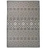 Image de Tapis à tissage plat d extérieur 140x200 cm Rayures noires