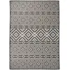 Image de vidaXL Tapis à tissage plat d'extérieur 200x280 cm Rayures noires