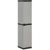 Image de vidaXL Armoire de rangement de jardin 3 étagères Gris/noir 34x40x168cm