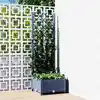 Image de vidaXL Jardinière avec treillis Bleu Gris 40x40x121,5 cm PP