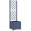 Image de vidaXL Jardinière de Jardin avec Treillis Bleu Gris 40x40x136 cm PP