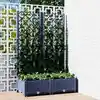 Image de vidaXL Jardinière de jardin avec treillis Bleu Gris 80x40x121,5 cm PP