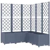Image de Jardinière avec treillis bleu gris 120x120x136 cm PP