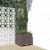 Image de vidaXL Jardinière avec treillis Marron 40x40x136 cm PP