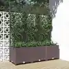 Image de vidaXL Jardinière avec treillis Marron 120 x 40 x 136 cm PP
