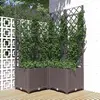 Image de vidaXL Jardinière avec treillis Marron 80x80x136 cm PP