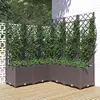Image de vidaXL Jardinière avec treillis Marron 120x120x136 cm PP