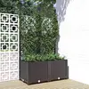 Image de vidaXL Jardinière avec treillis Noir 80x40x136 cm PP