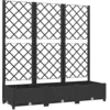 Image de vidaXL Jardinière avec Treillis Noir 120 x 40 x 121,5 cm PP
