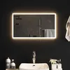 Image de vidaXL Miroir de Salle de Bain à LED Mural Miroir de Maquillage Lumineux Coiffeuse Cosmétique Décoration Toilette Intérieur 70x40 cm