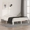 Image de vidaXL Cadre de lit sans matelas blanc 135x190 cm
