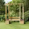 Image de vidaXL Pergola de jardin avec banc et jardinières Bois de pin imprégné