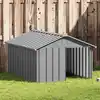 Image de vidaXL Niche pour chien Gris 116,5x153x81,5 cm Acier galvanisé