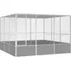 Image de vidaXL Cage à oiseaux Gris 302,5x324,5x211,5 cm Acier galvanisé