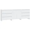 Image de vidaXL Buffets 3 pcs Armoires de Rangement Organisateurs de Maison Meubles de Rangement Armoires de Salon Intérieur Blanc Bois d'Ingénierie