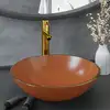 Image de vidaXL Lavabo de bain avec robinet et drain à poussoir Verre trempé