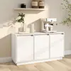Image de vidaXL Buffet Blanc 111x34x60 cm Bois massif de pin