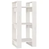 Image de Bussandri Exclusive Étagère à livres en pin massif Blanc 41 x 35 x 91 cm