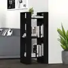 Image de vidaXL Bibliothèque/Séparateur de pièce Noir 41x35x91 cm Pin solide