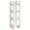 Image de Bibliothèque Séparateur de pièce Blanc 41x35x125 cm Pin solide