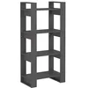 Image de Bibliothèque Séparateur de pièce Gris 60x35x125 cm Bois massif