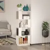 Image de vidaXL Bibliothèque/Séparateur de pièce Blanc 51x25x132 cm Pin massif