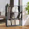 Image de vidaXL Bibliothèque/Séparateur de pièce Gris 80x25x101 cm Pin massif