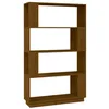 Image de vidaXL Bibliothèque/Cloison Marron Miel 80x25x132 cm Bois Massif