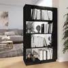Image de vidaXL Bibliothèque/Séparateur de pièce Noir 80x25x132 cm Pin massif